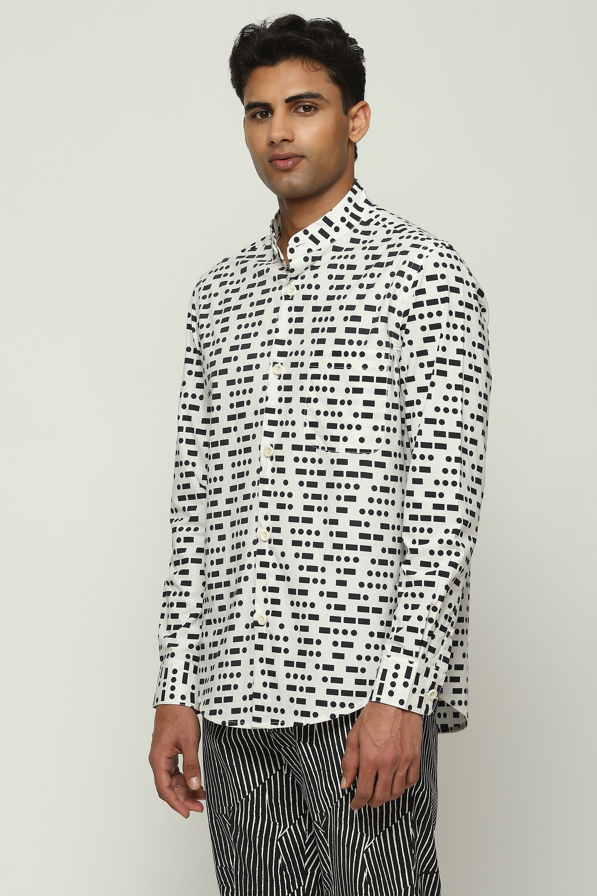 Printed Morse Code Shirt