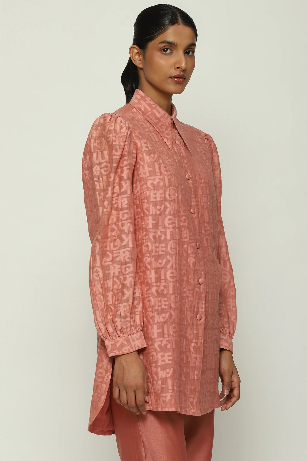 Calligraphy Cutwork Shirt
