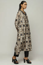 Symbol Print  & Sequins Dress