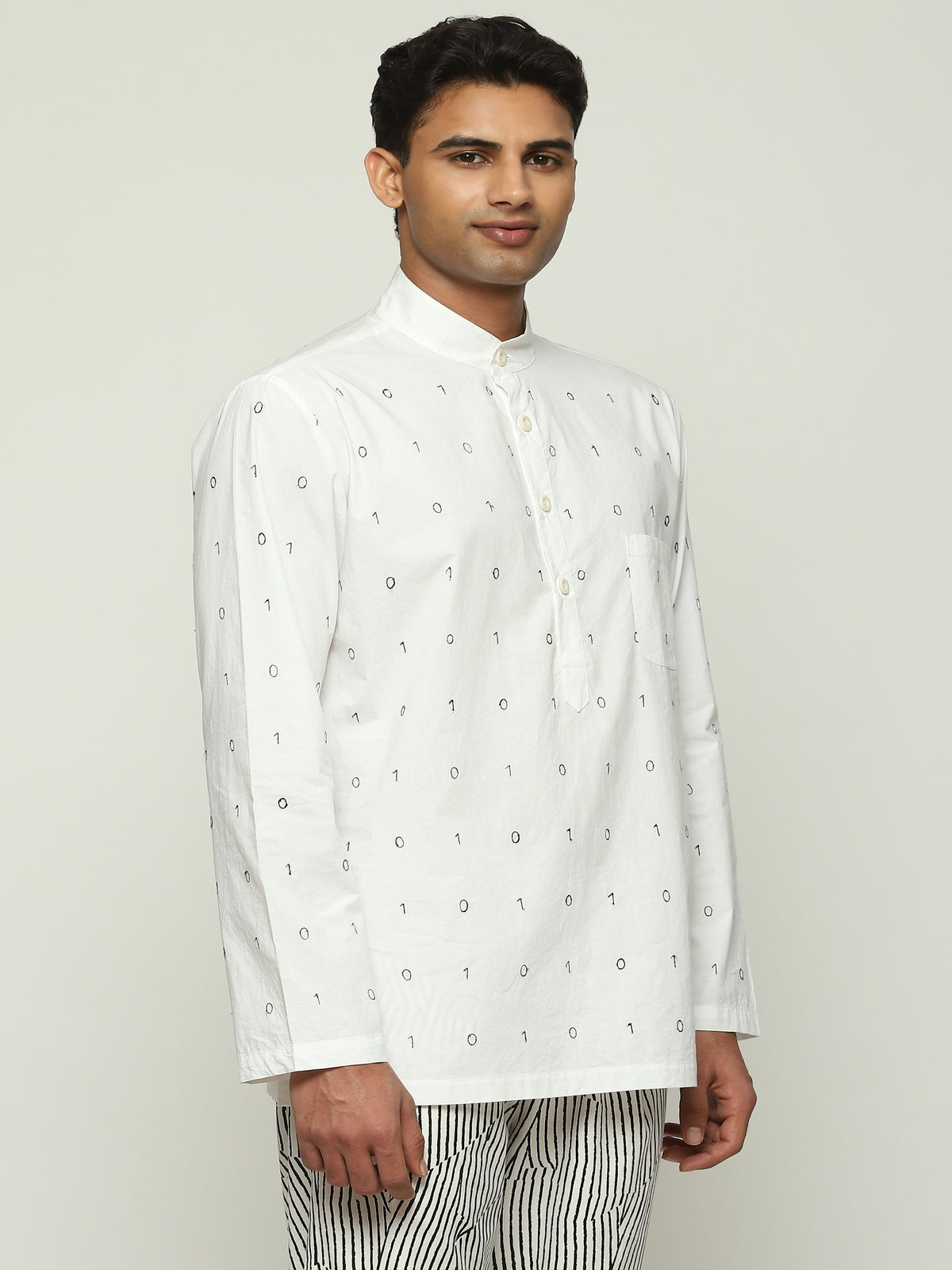 Embroidered Code Kurta