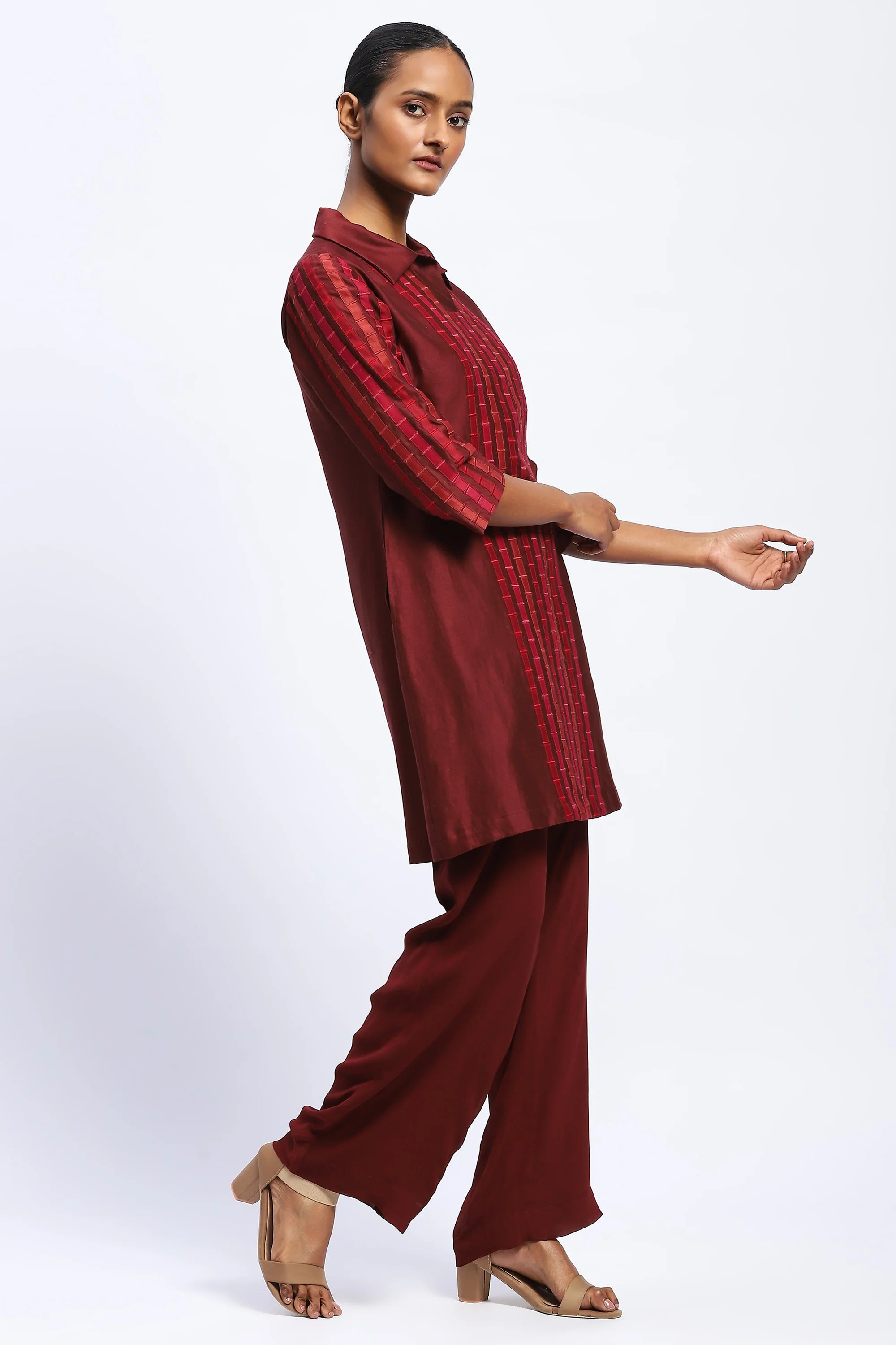 Applique Strips Dress