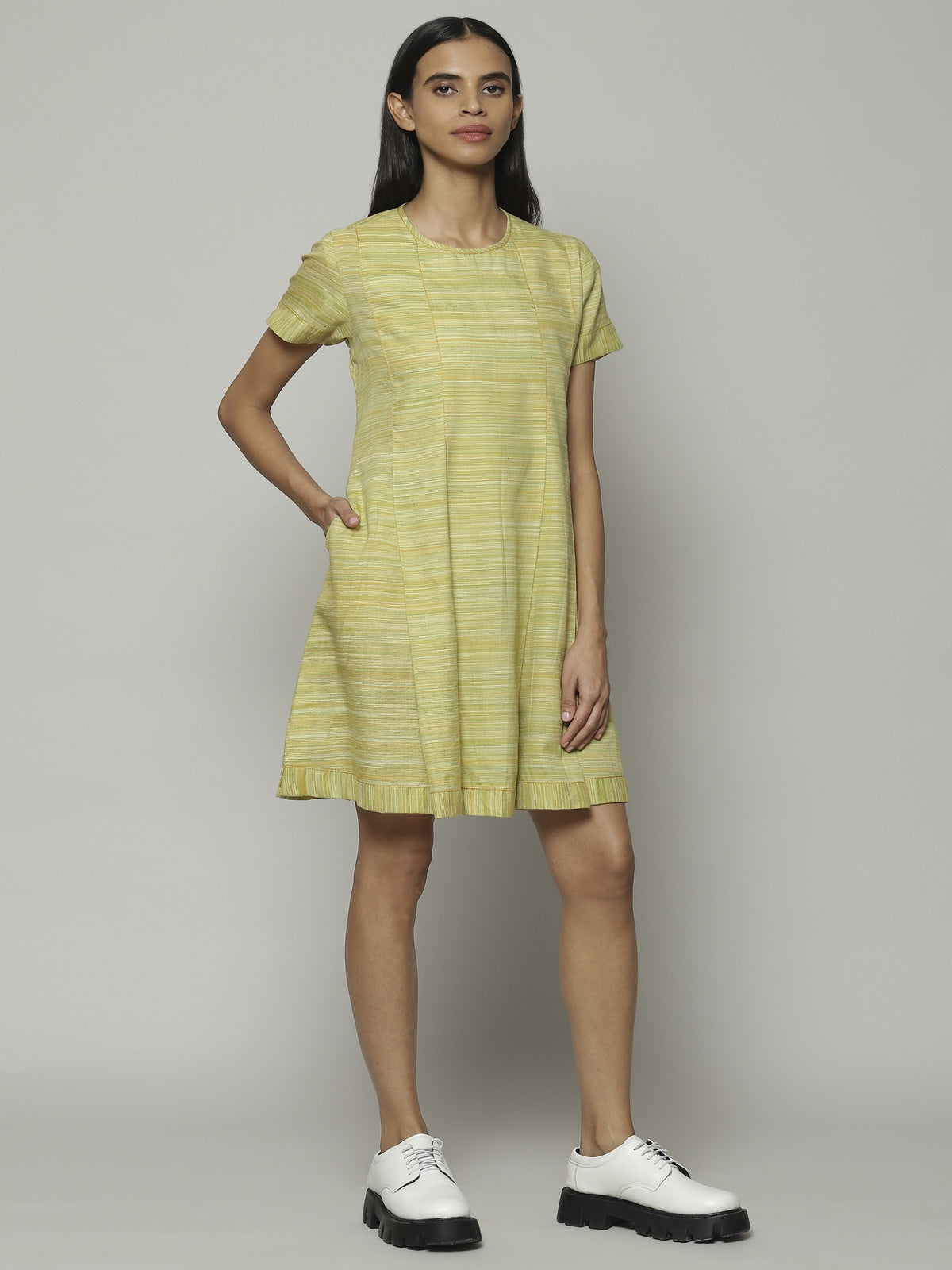 Space Dyed Handspun Handwoven Tencel Cotton Dress