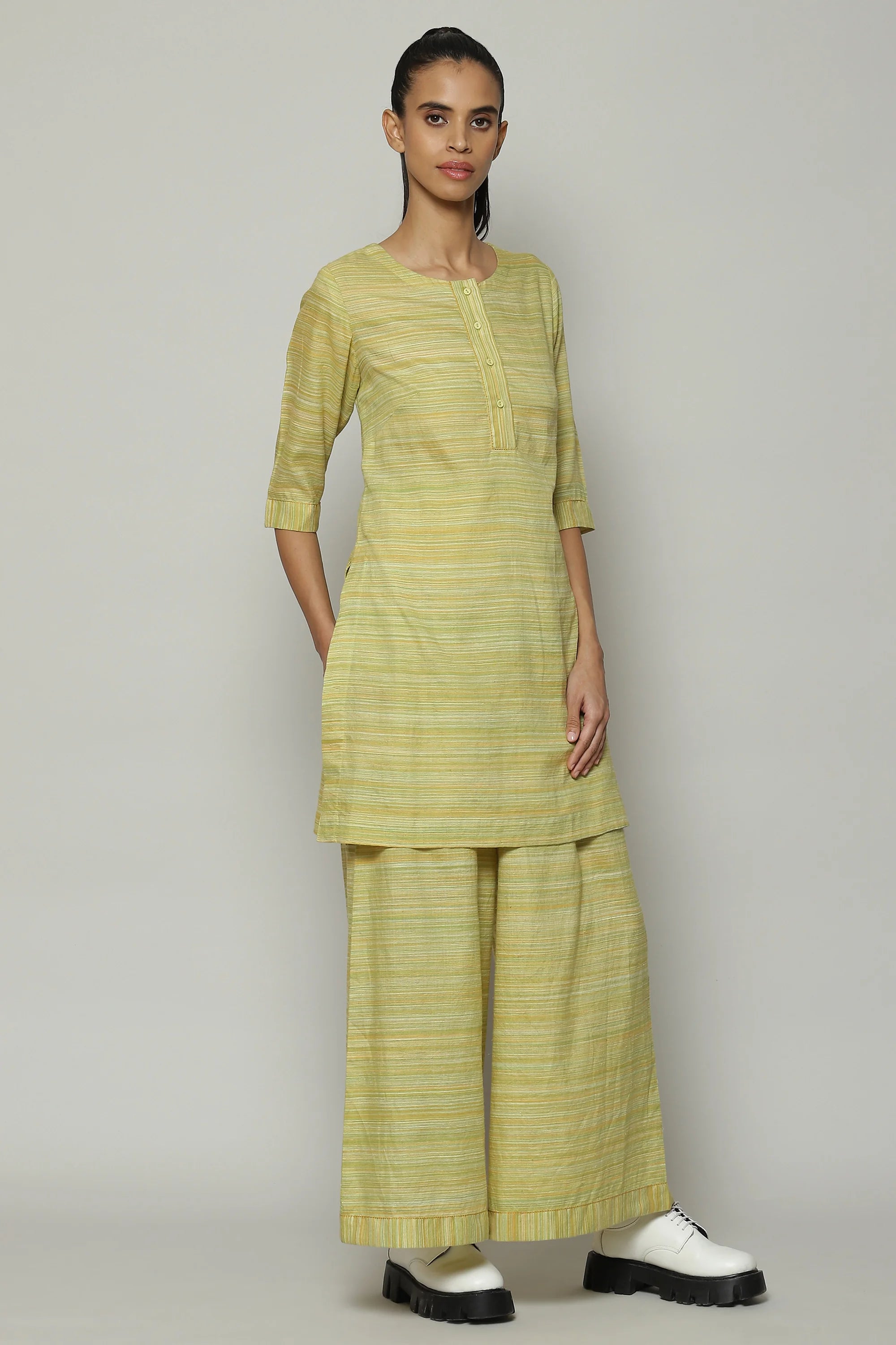 Space Dyed Handspun Handwoven Tencel Cotton Tunic