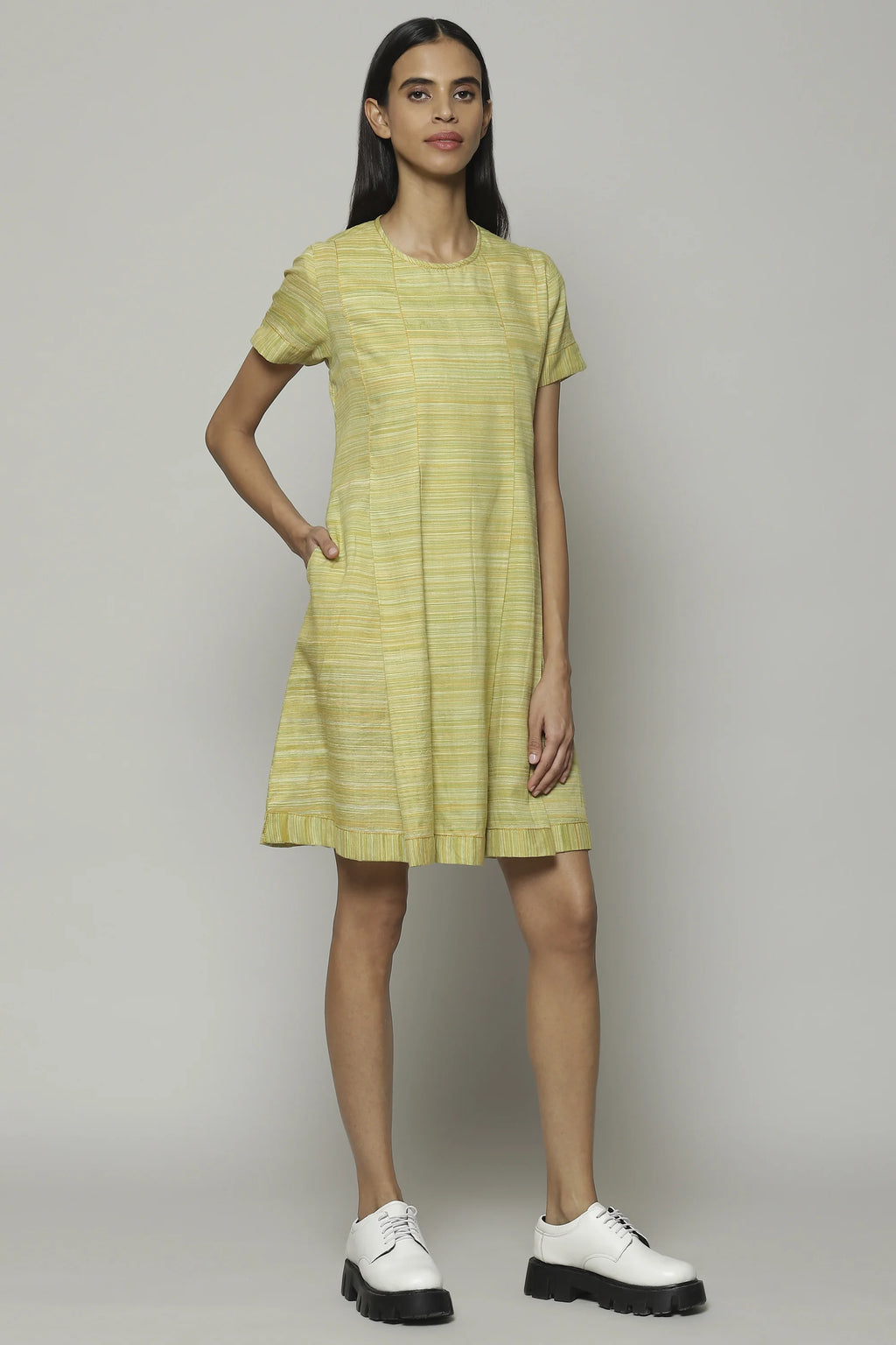 Space Dyed Handspun Handwoven Tencel Cotton Dress