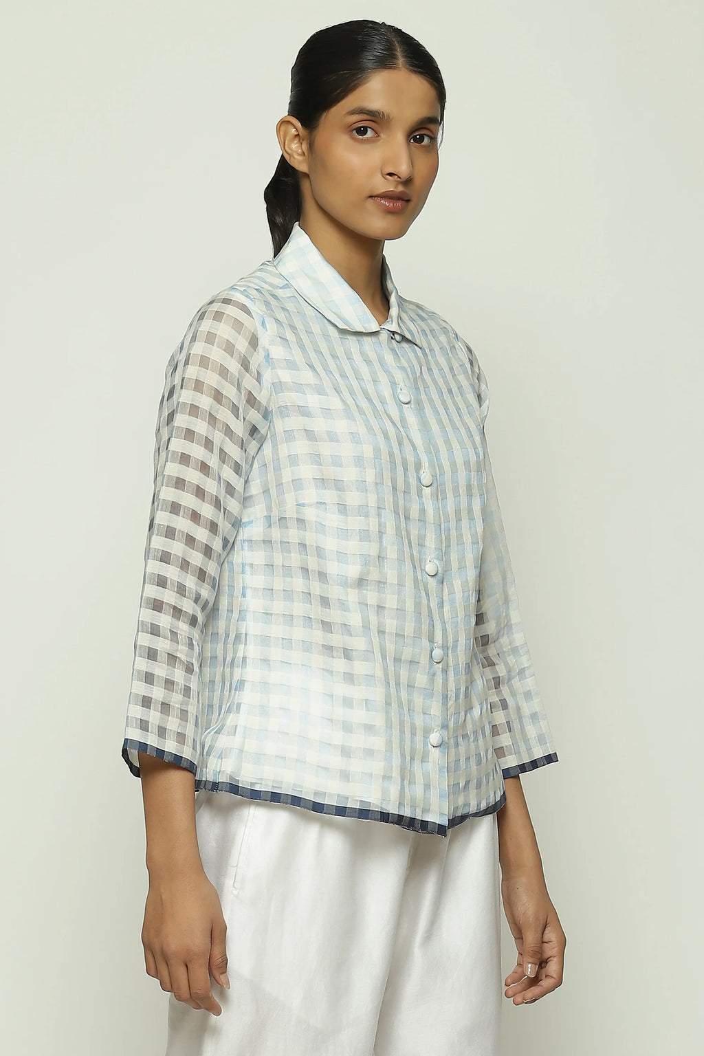 Maheshwar Gingham Checks Shirt