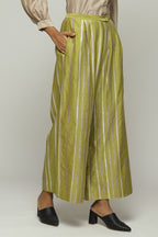 Tonal Lace Trim Trouser