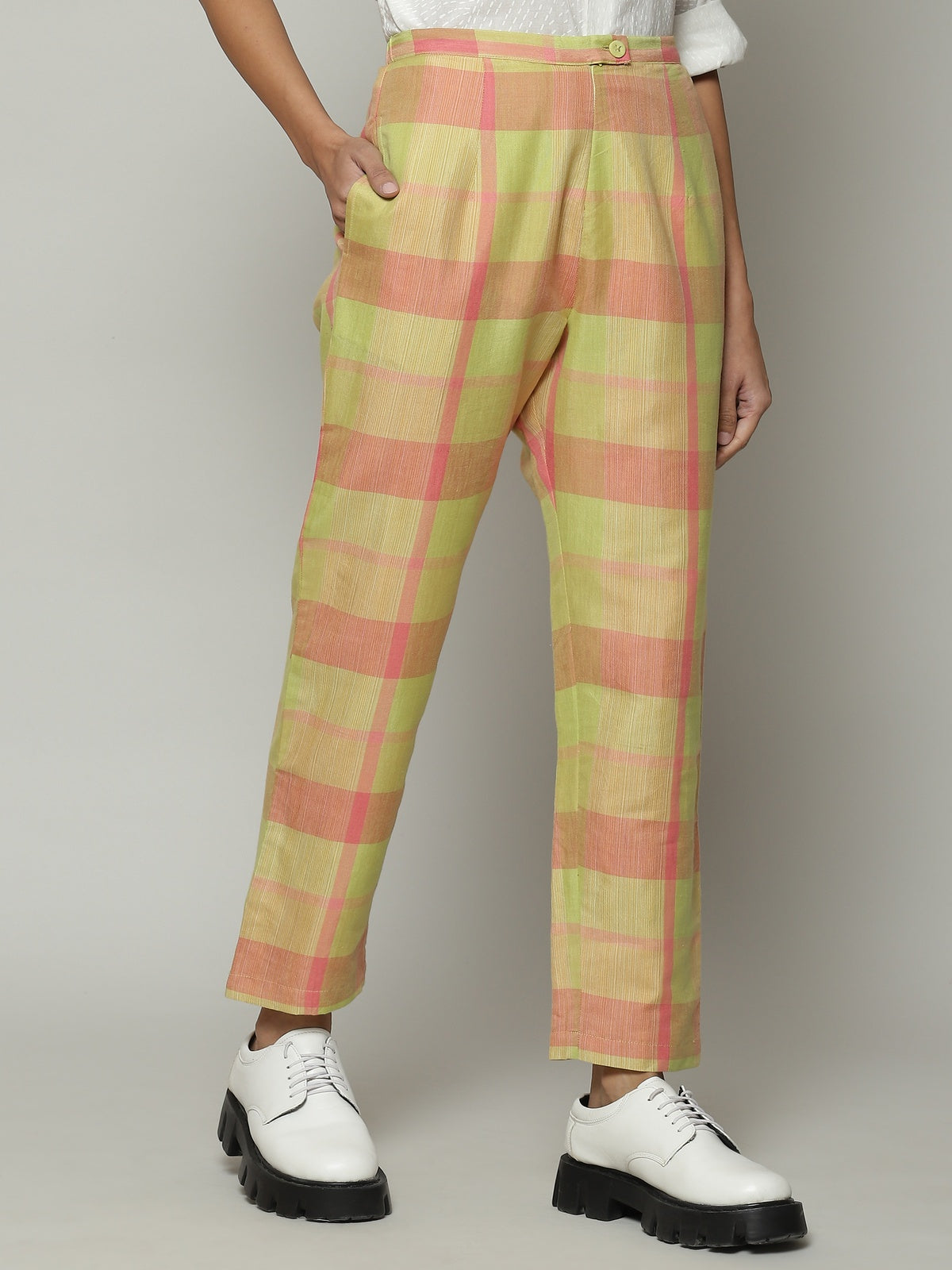 Handwoven Tencel X Cotton Pant Multicolour