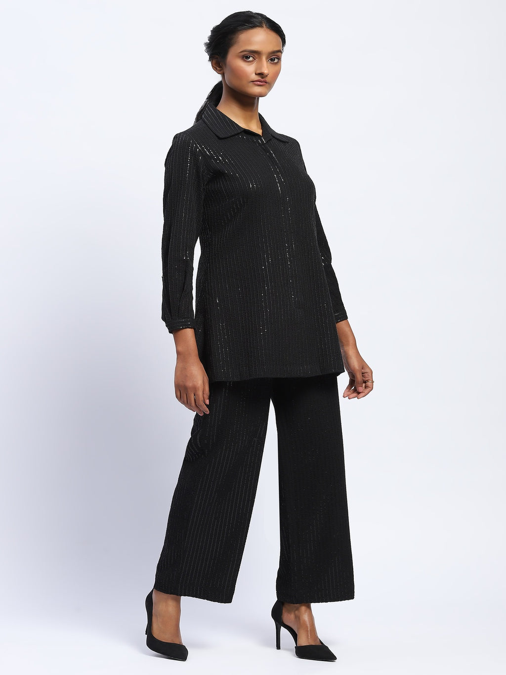 Sequin Seersucker Shirt