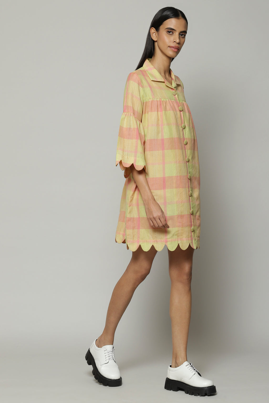 Handwoven Tencel X Cotton Dress Multicolour