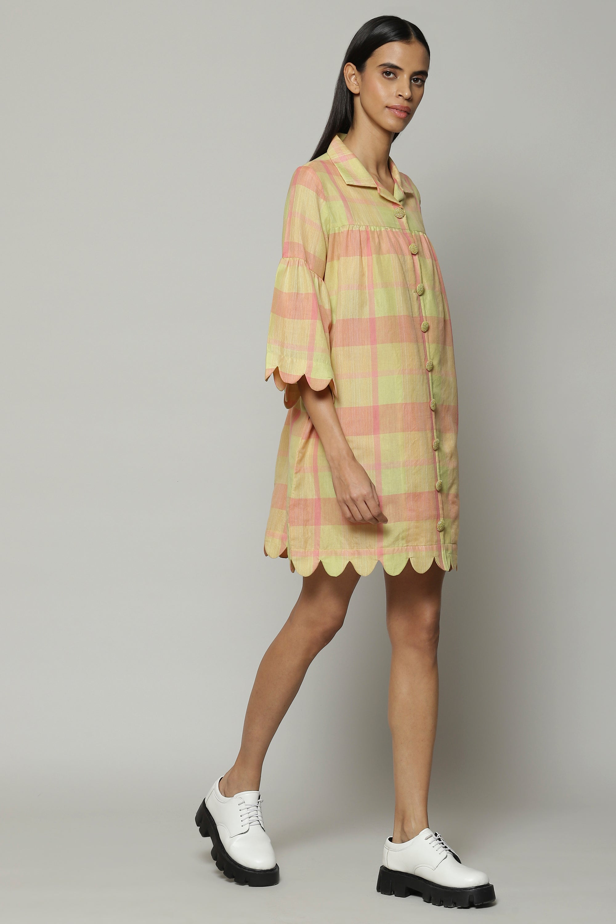 Handwoven Tencel X Cotton Dress Multicolour