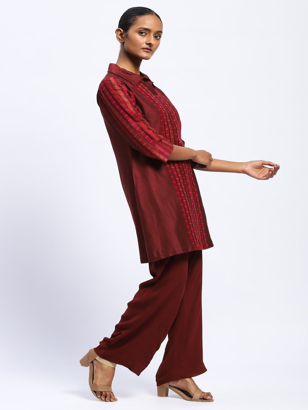 Applique Strips Dress