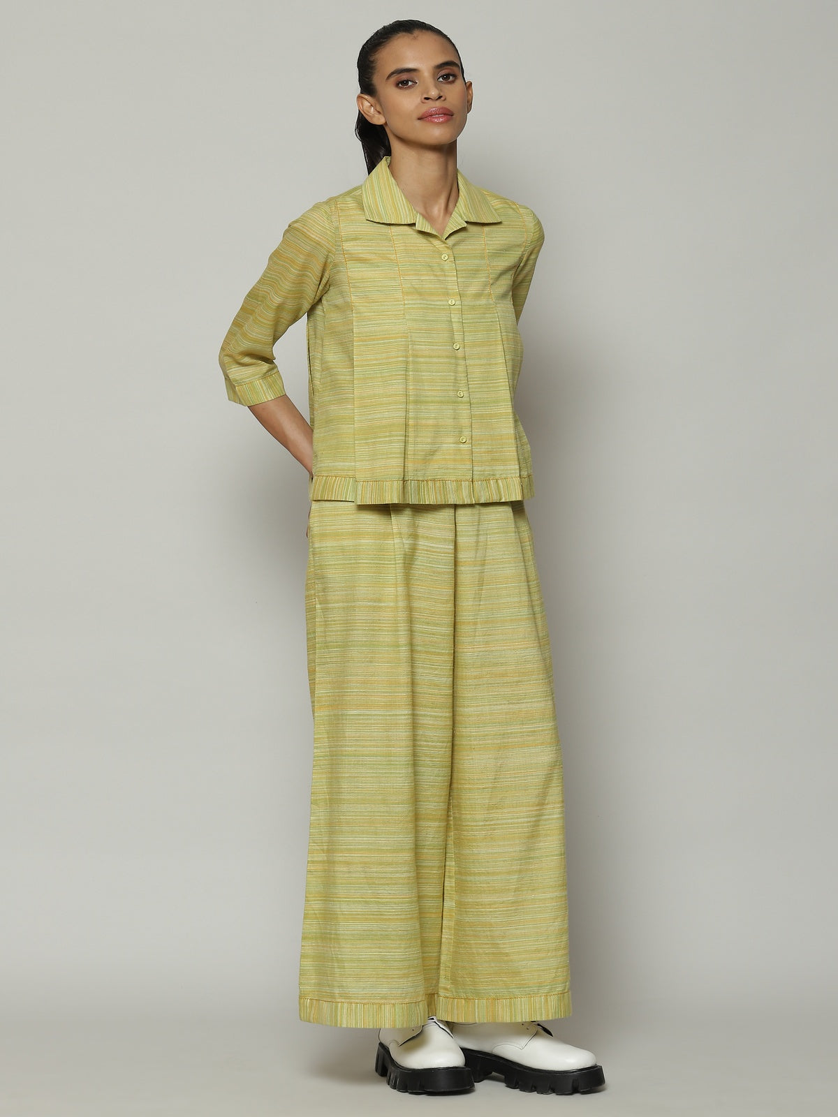 Space Dyed Handspun Handwoven Tencel Cotton Top