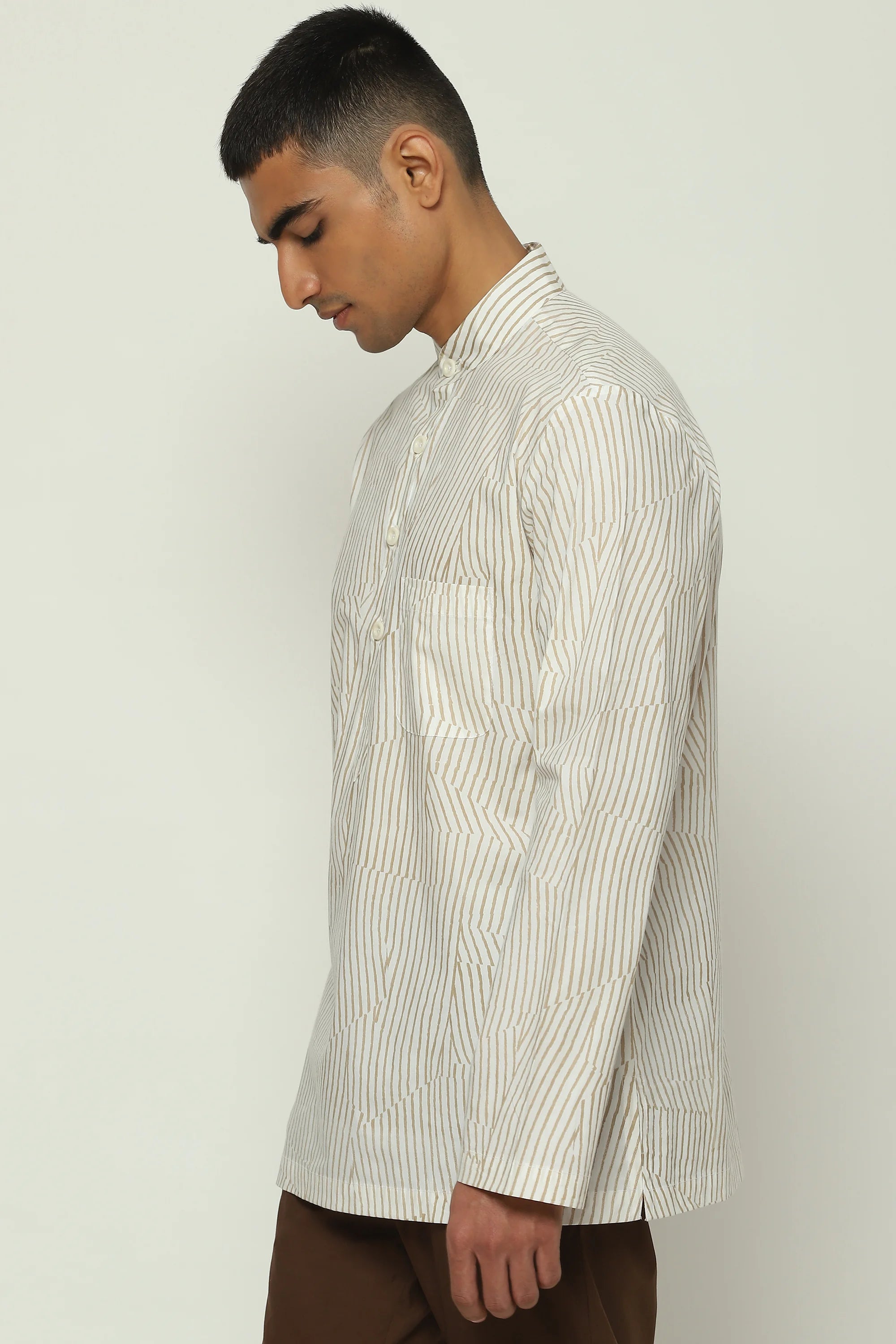 Broken Pinstripes Kurta