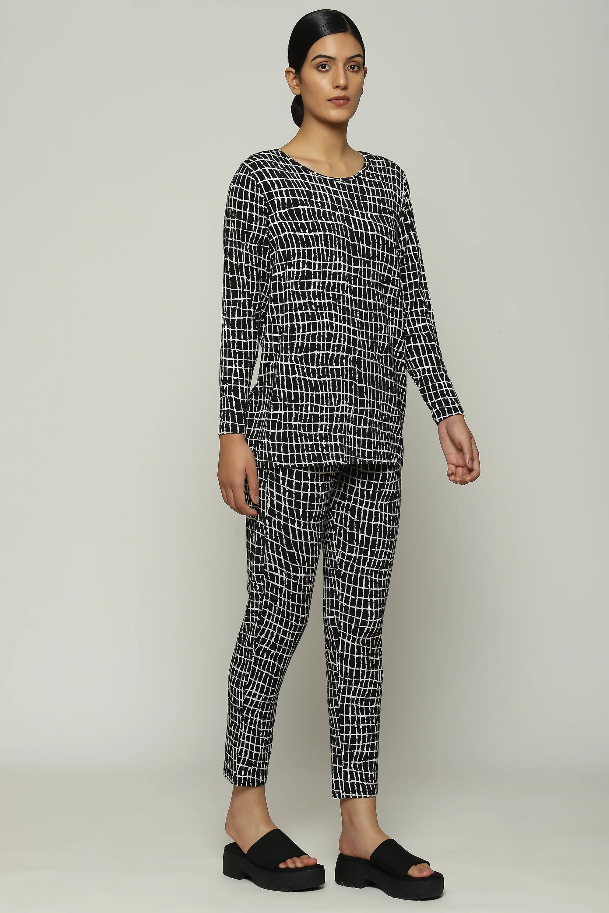 Lattice Print Top