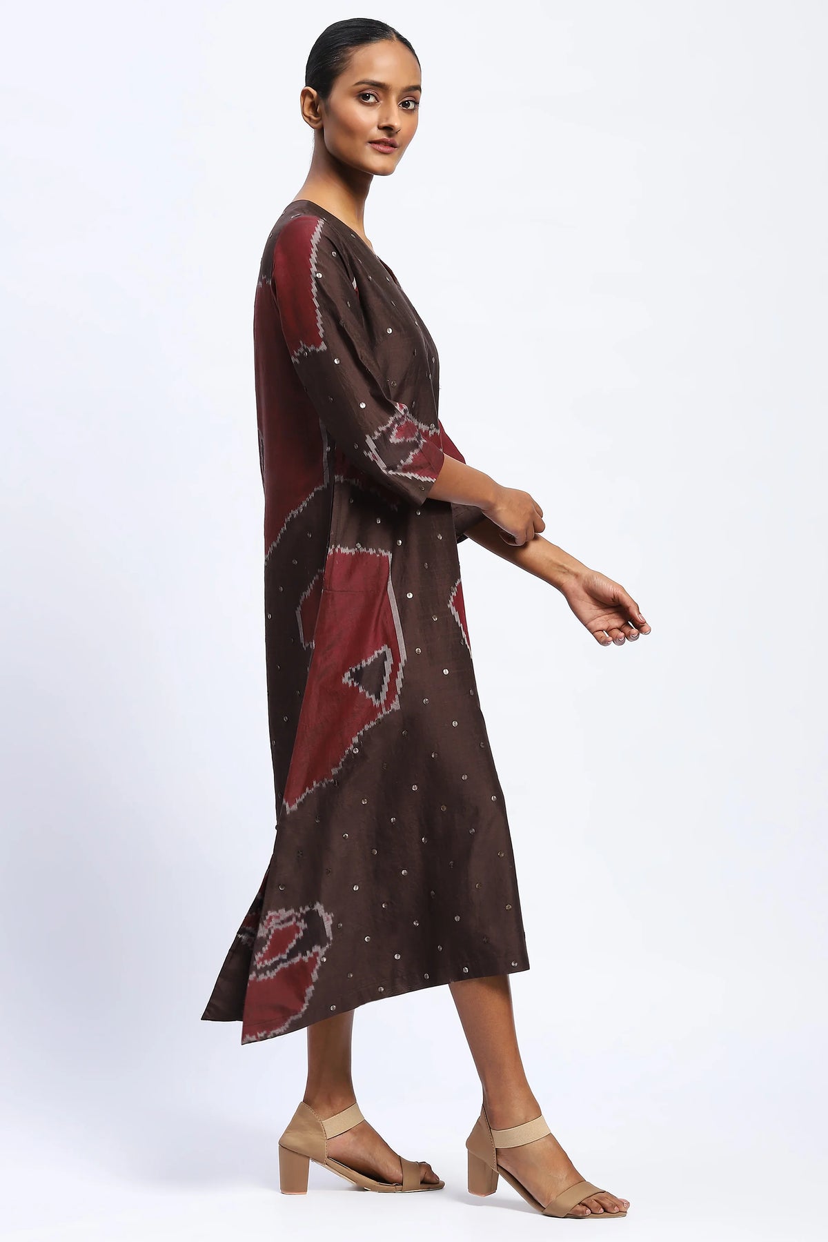 Bark Cloth Ikat Dress