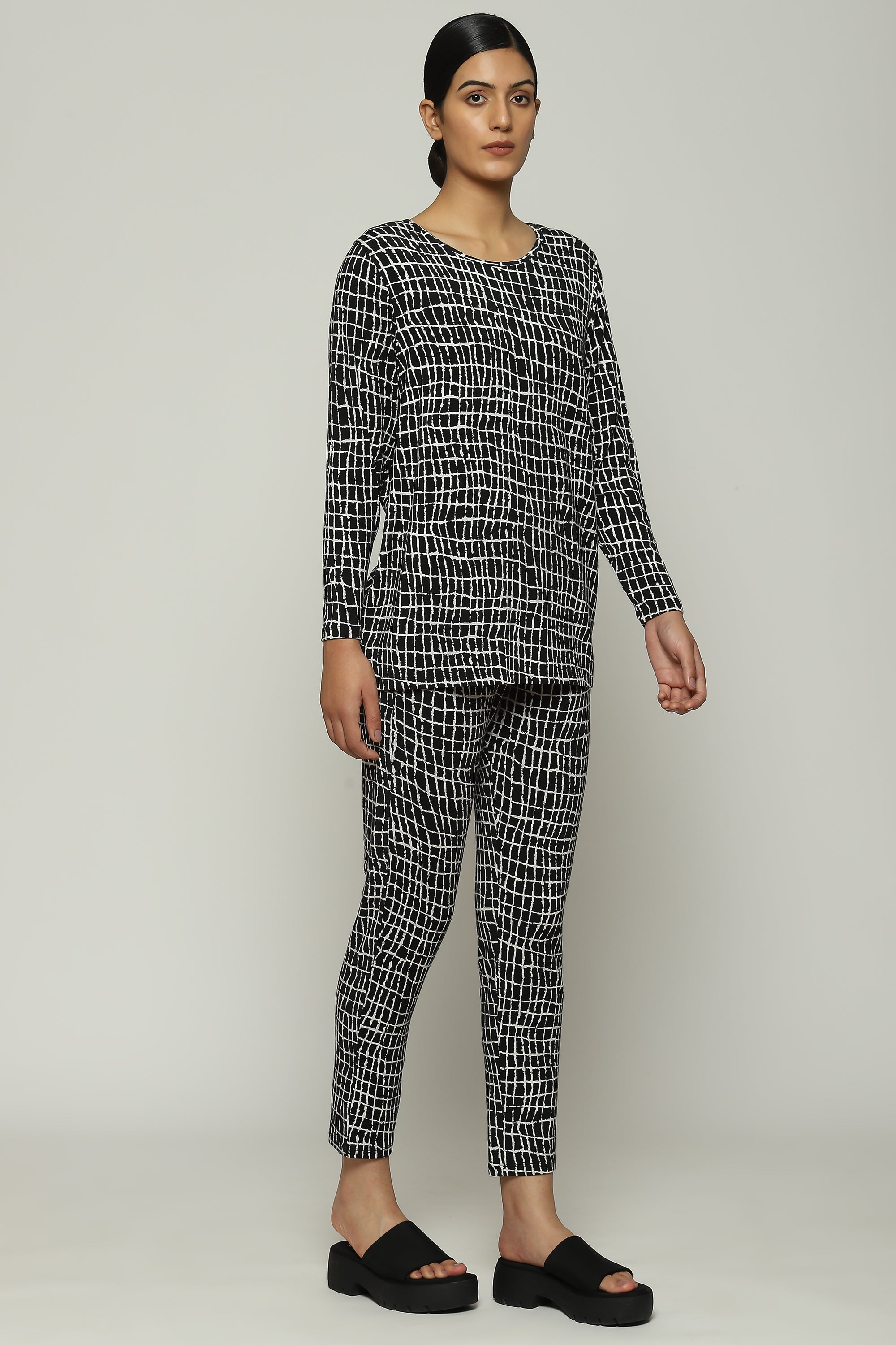 Lattice Print Top