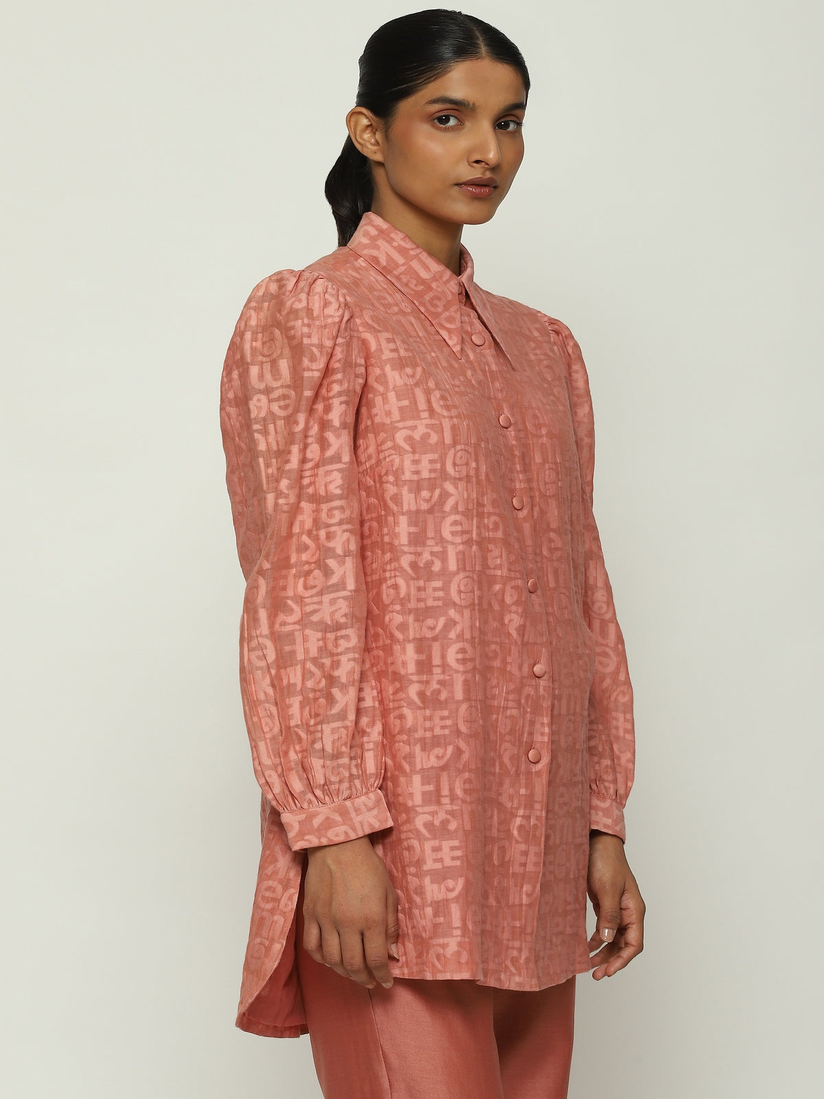 Calligraphy Cutwork Shirt
