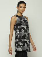 Multi Dots Black Dress