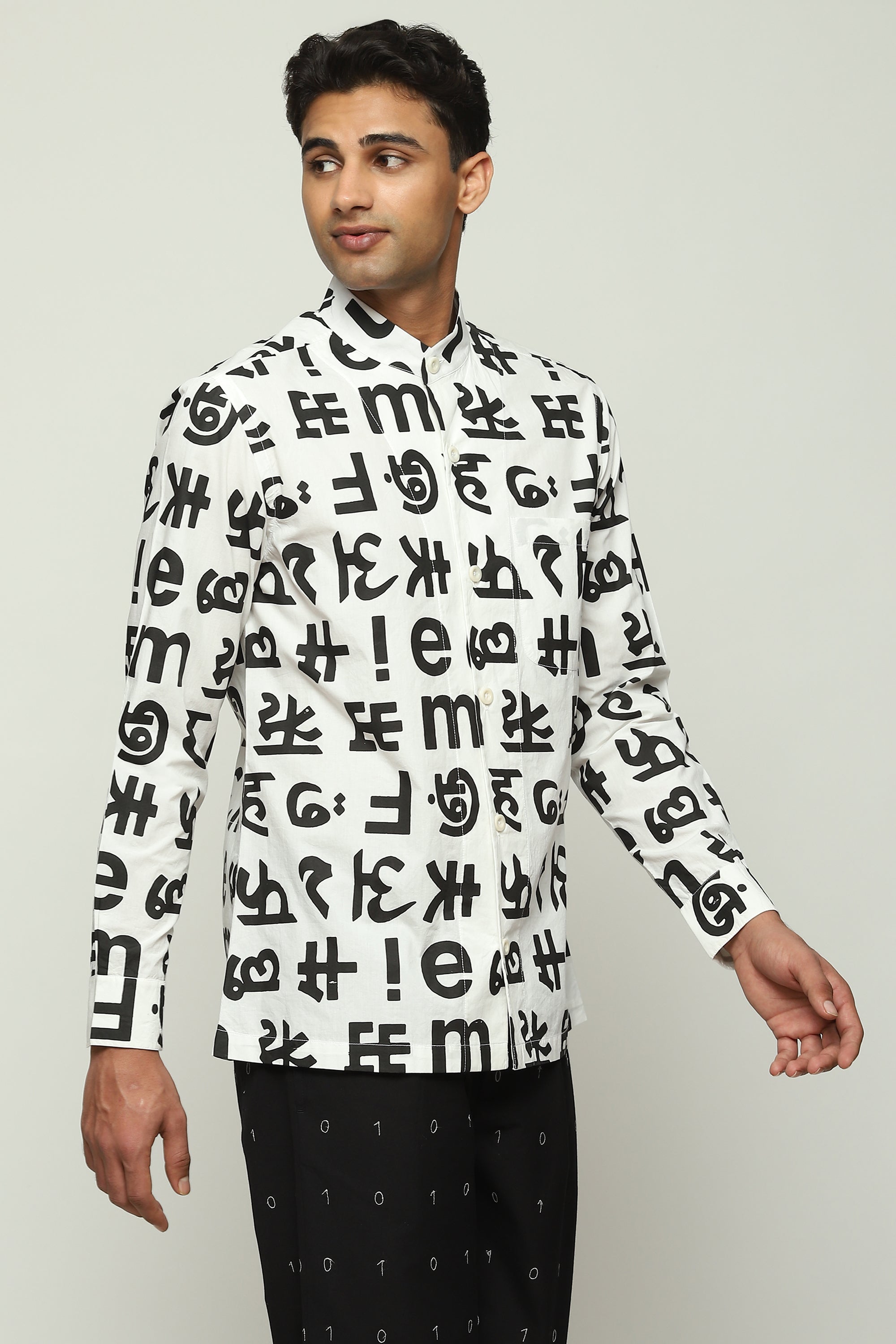 Spaced Out Calligraphy Shirt