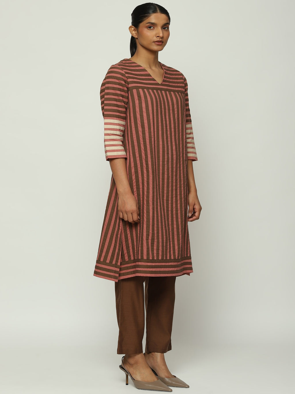 Applique Stripes Kurta