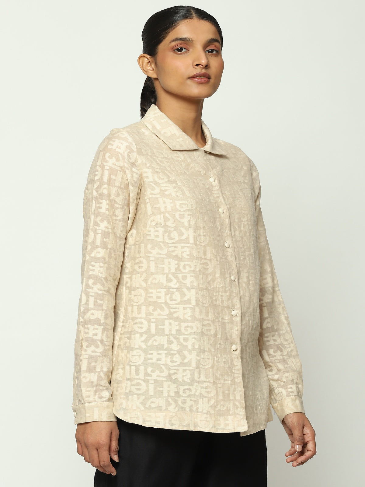 Calligraphy Cutwork Shirt