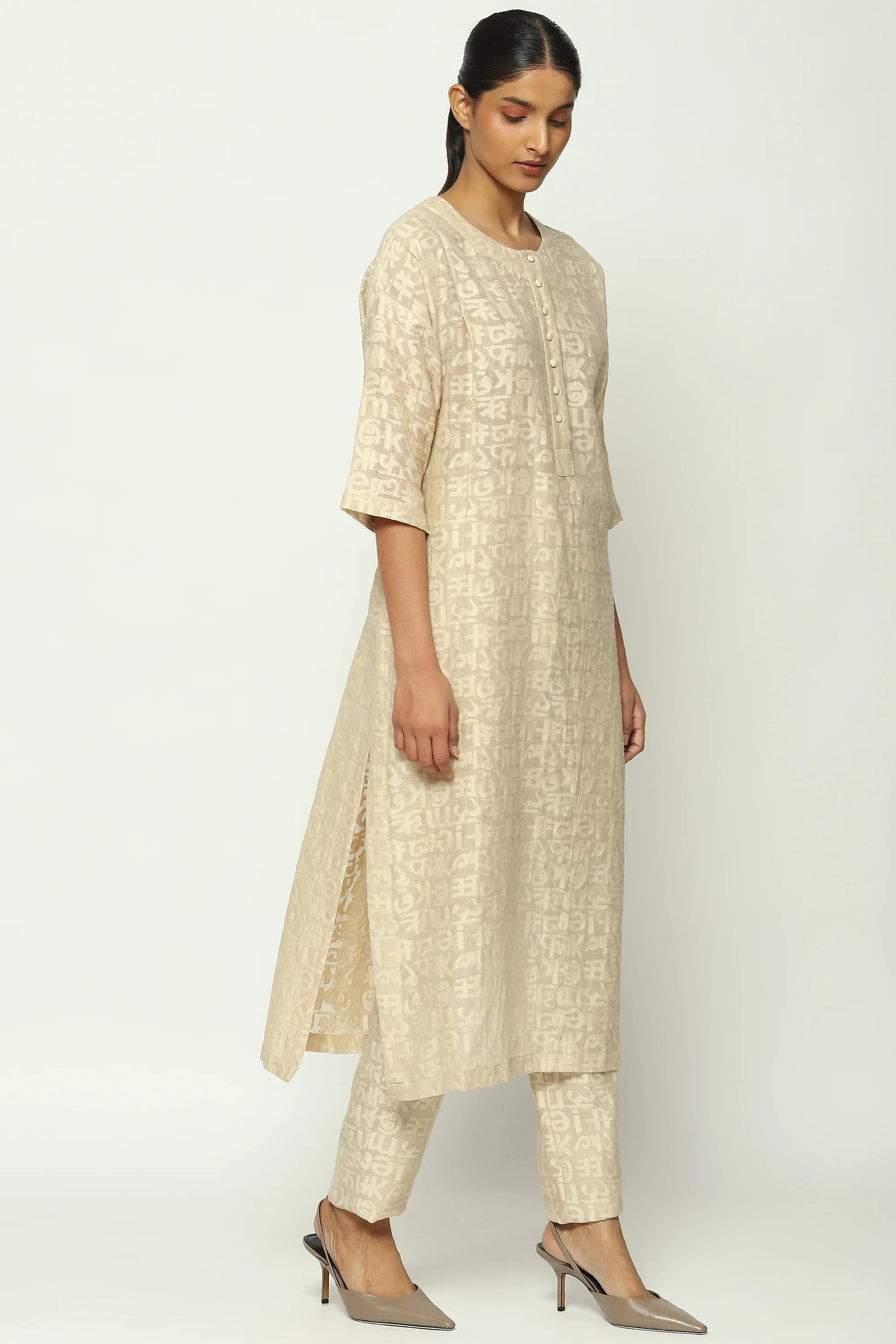 Calligraphy Cutwork Kurta