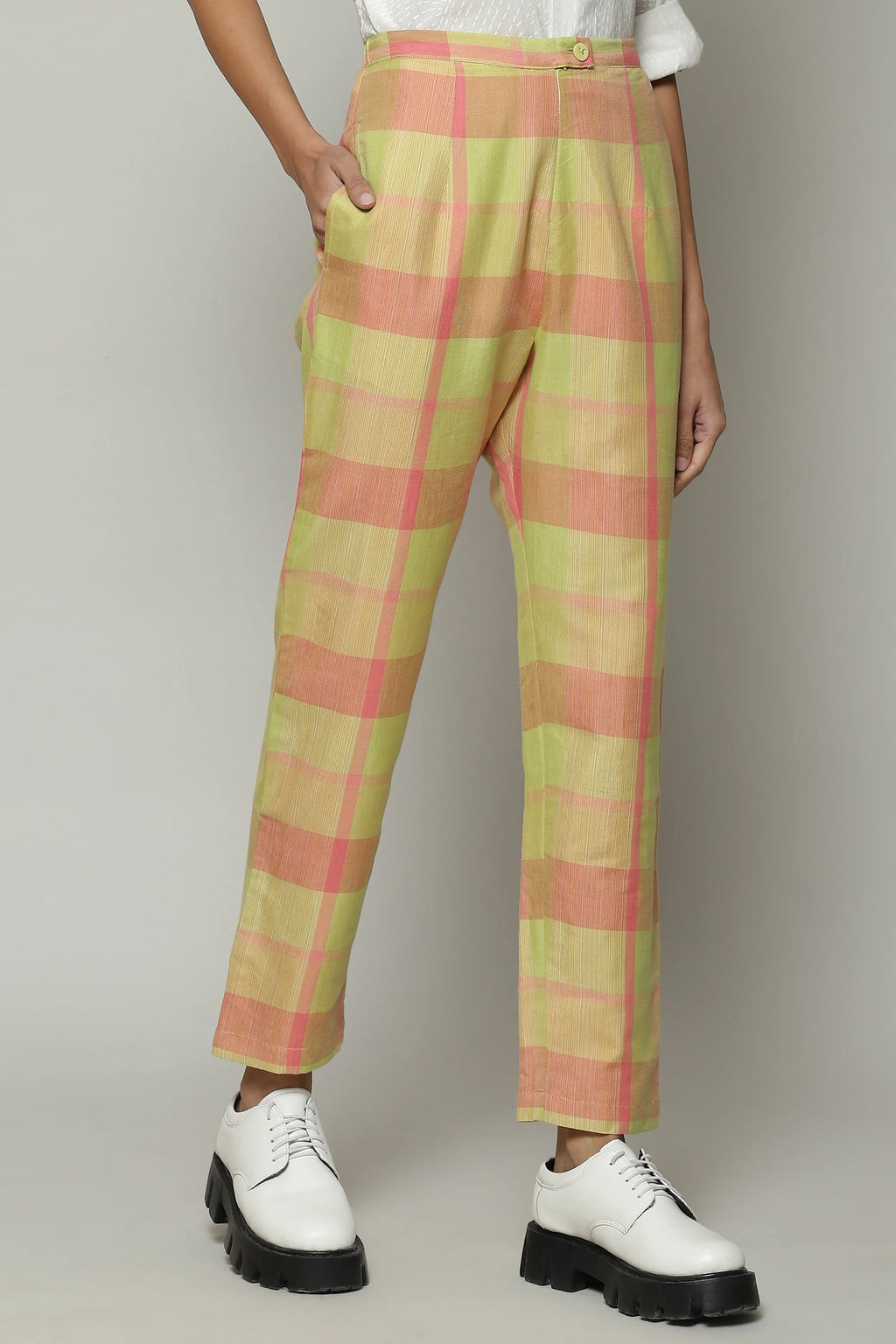 Handwoven Tencel X Cotton Pant Multicolour