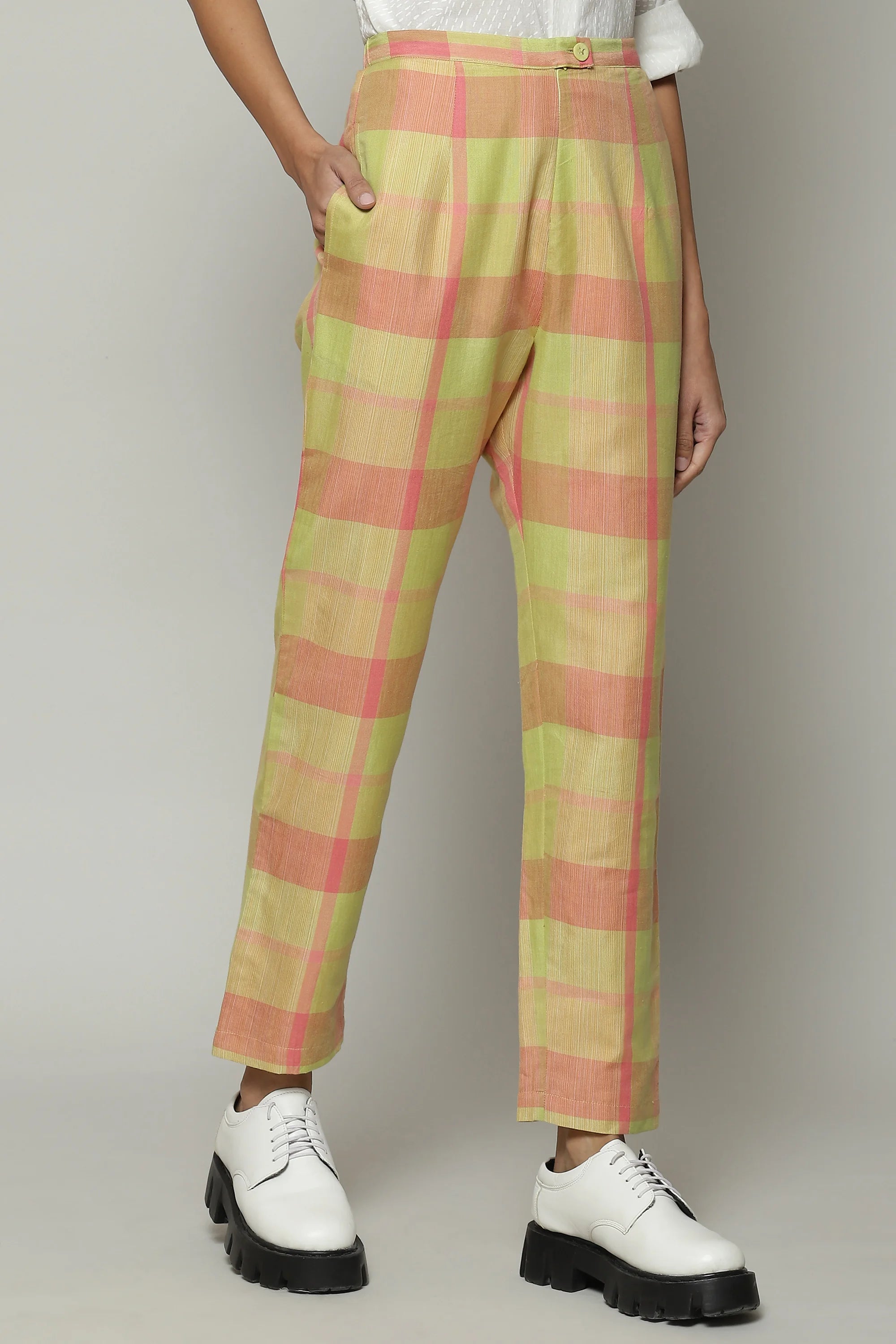 Handwoven Tencel X Cotton Pant Multicolour