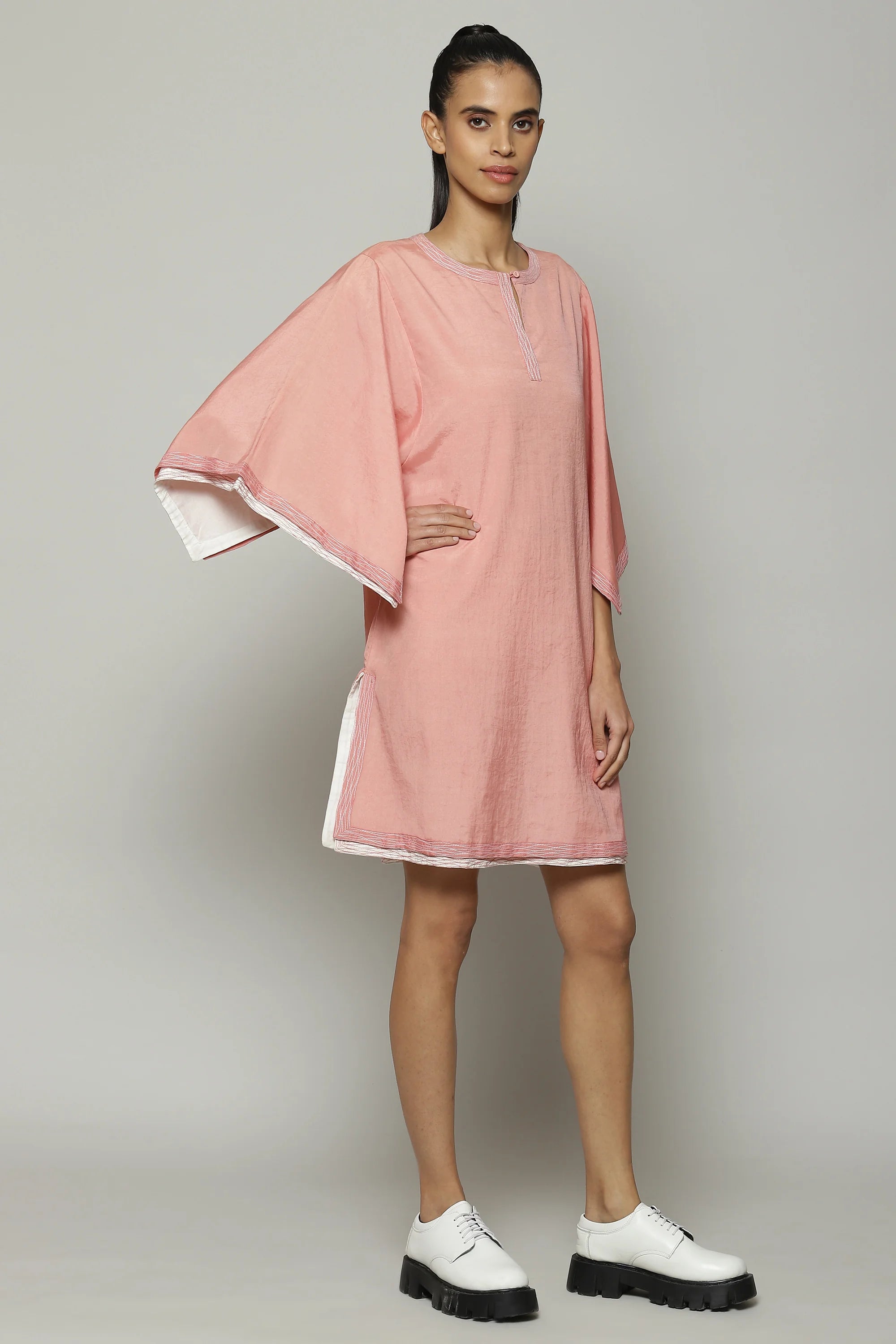 Double Sheer Luxe Voile Kurta Pink