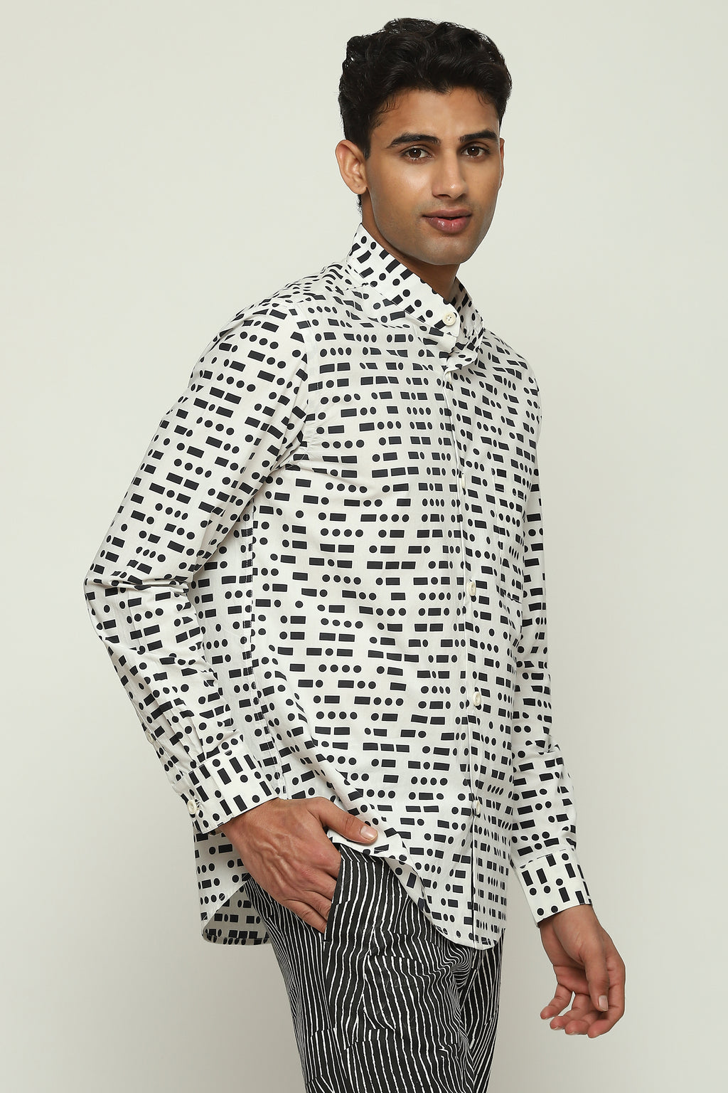 Printed Morse Code Shirt
