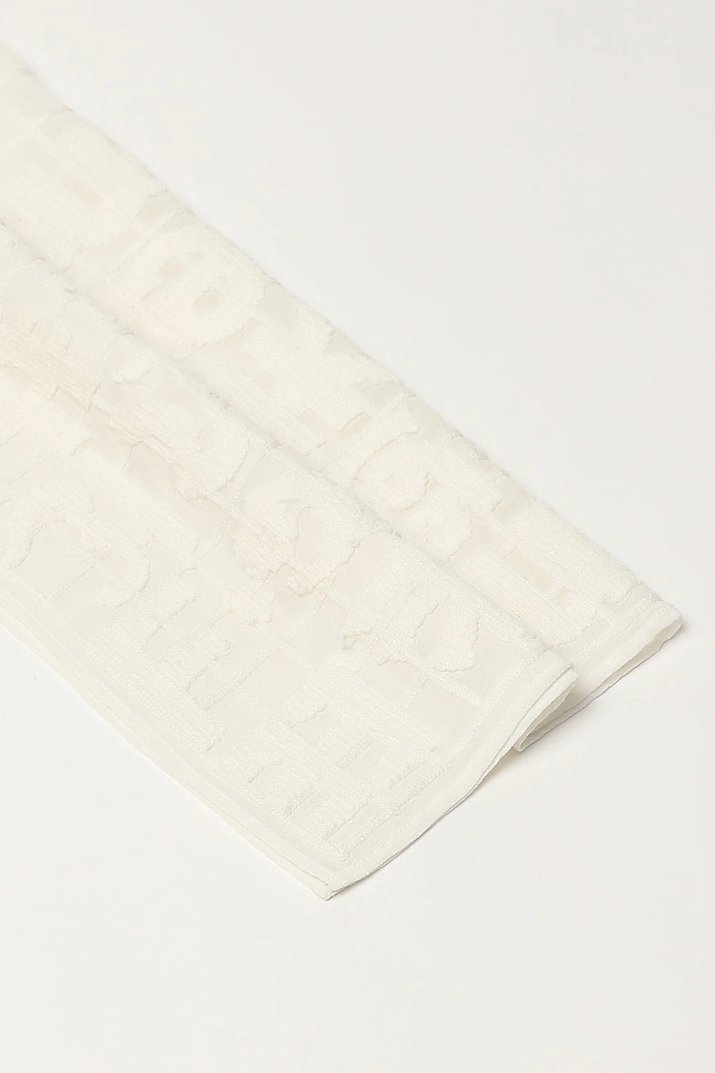 Tonal Crewel Embroidered Alphabets Scarf
