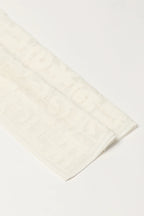 Tonal Crewel Embroidered Alphabets Scarf