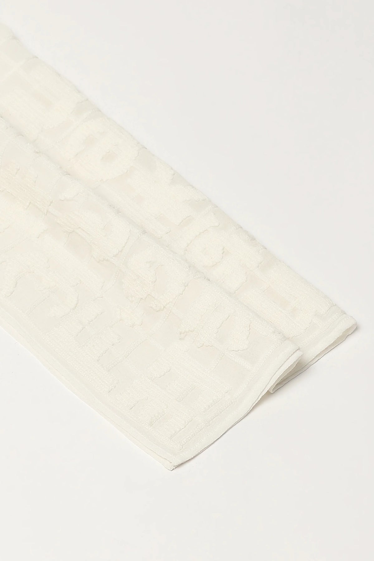 Tonal Crewel Embroidered Alphabets Scarf