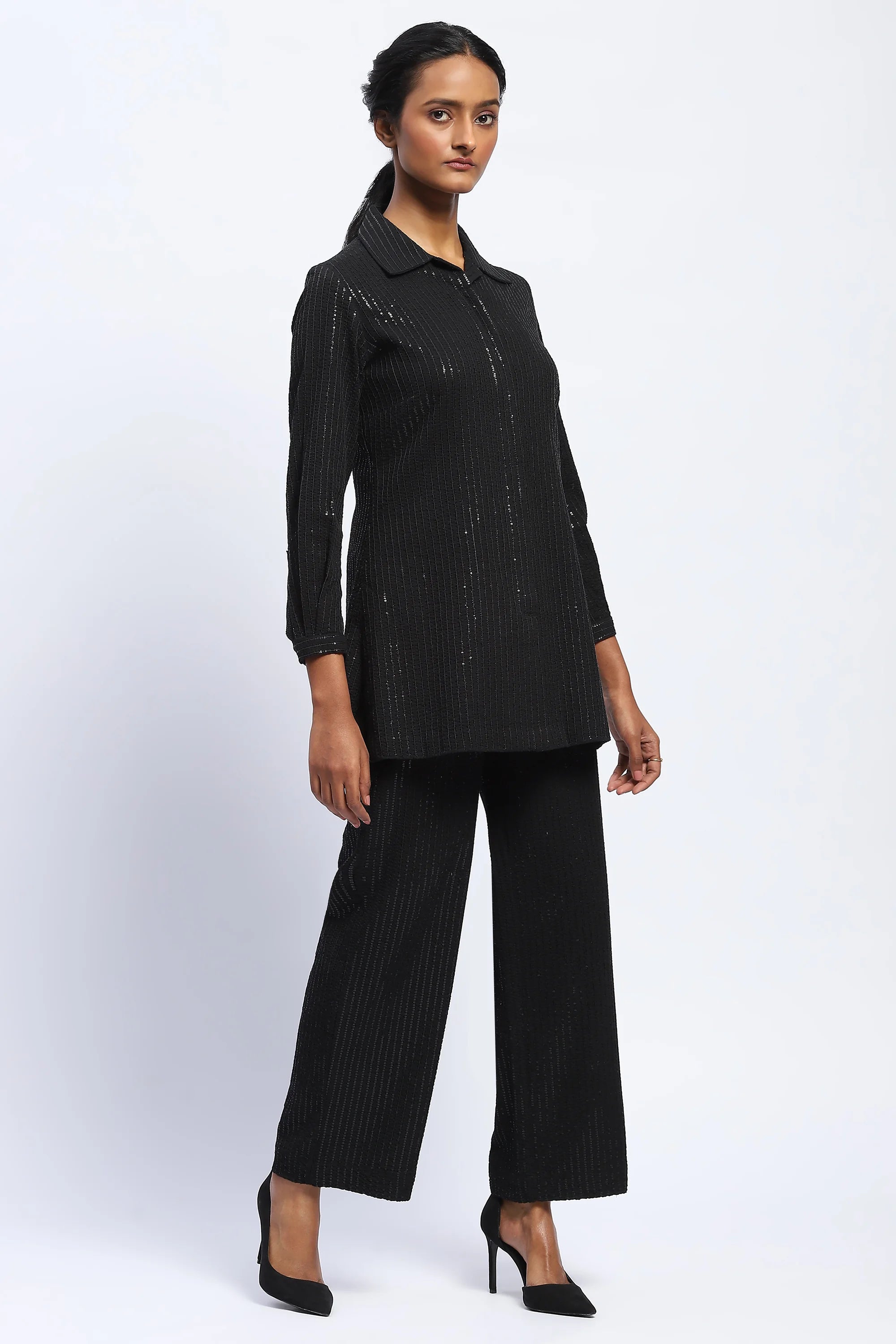 Sequin Seersucker Shirt