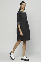 Mother Of Pearl Embroidered Cambric Tunic Black