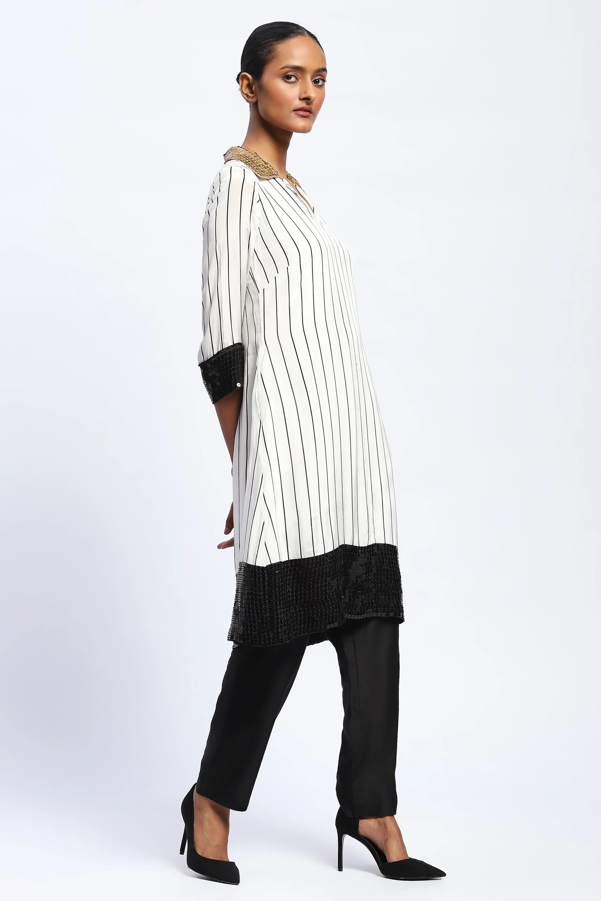 Solid Stripes Kurta