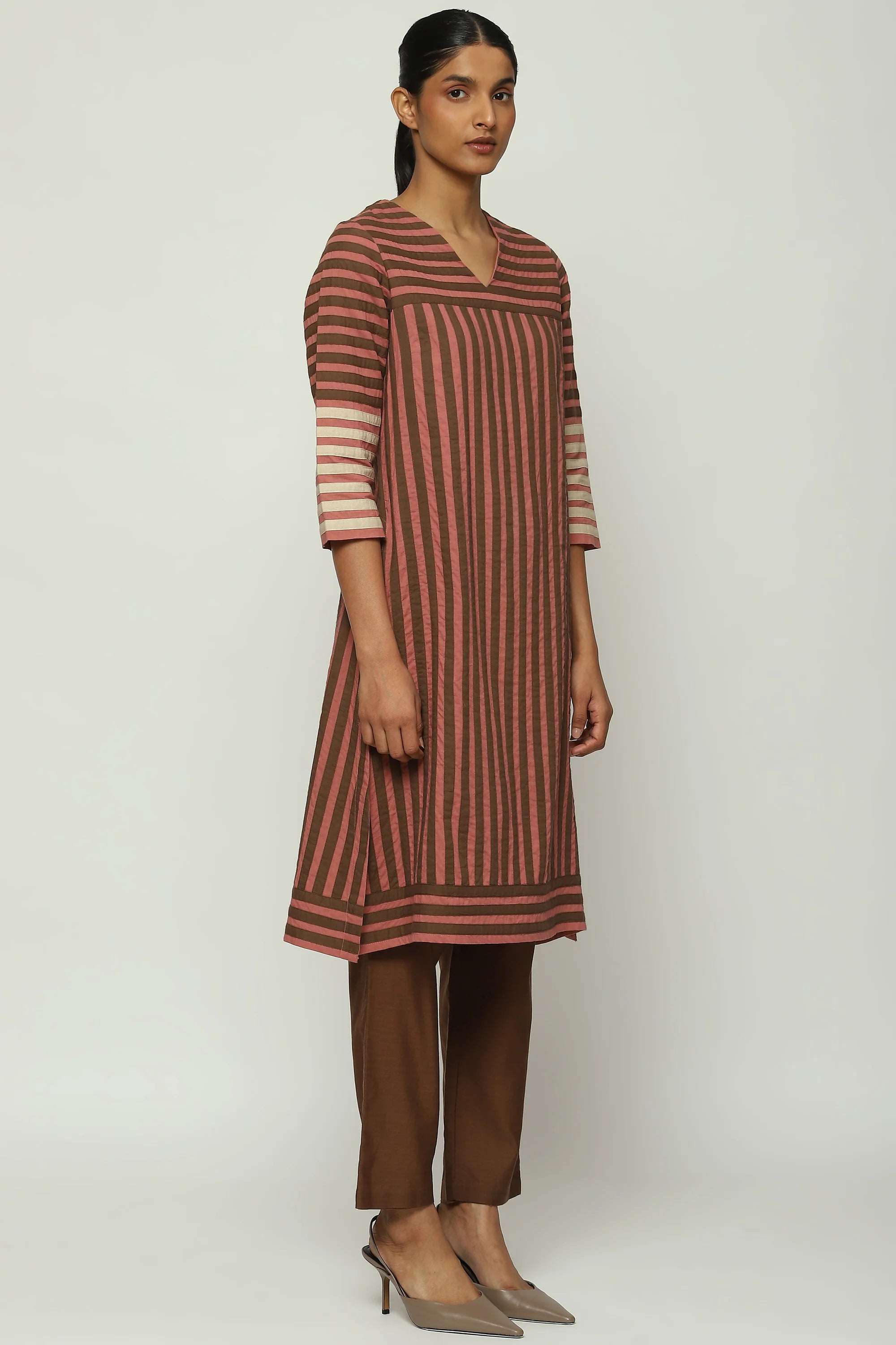 Applique Stripes Kurta