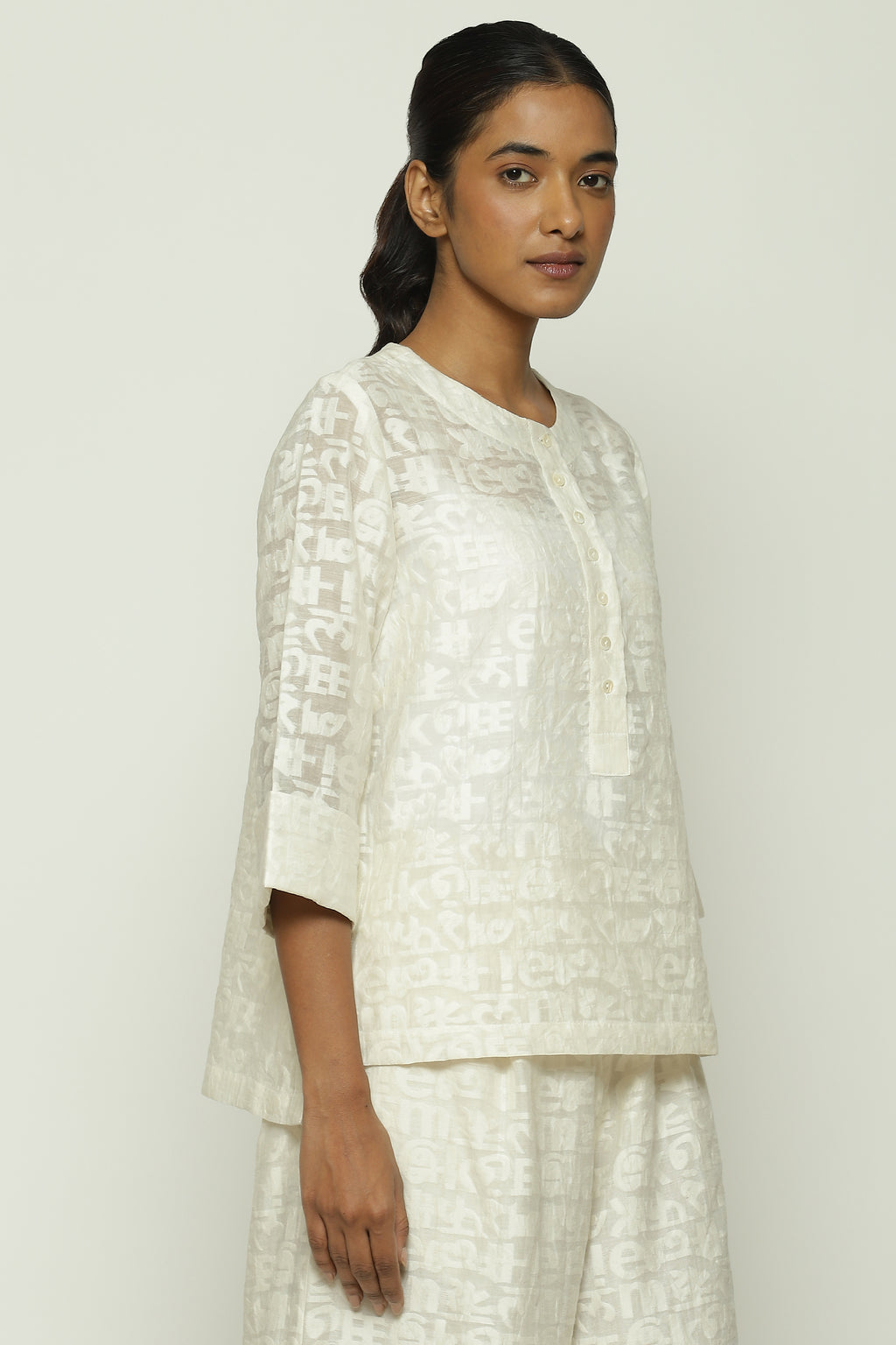 Calligraphy Cutwork Top
