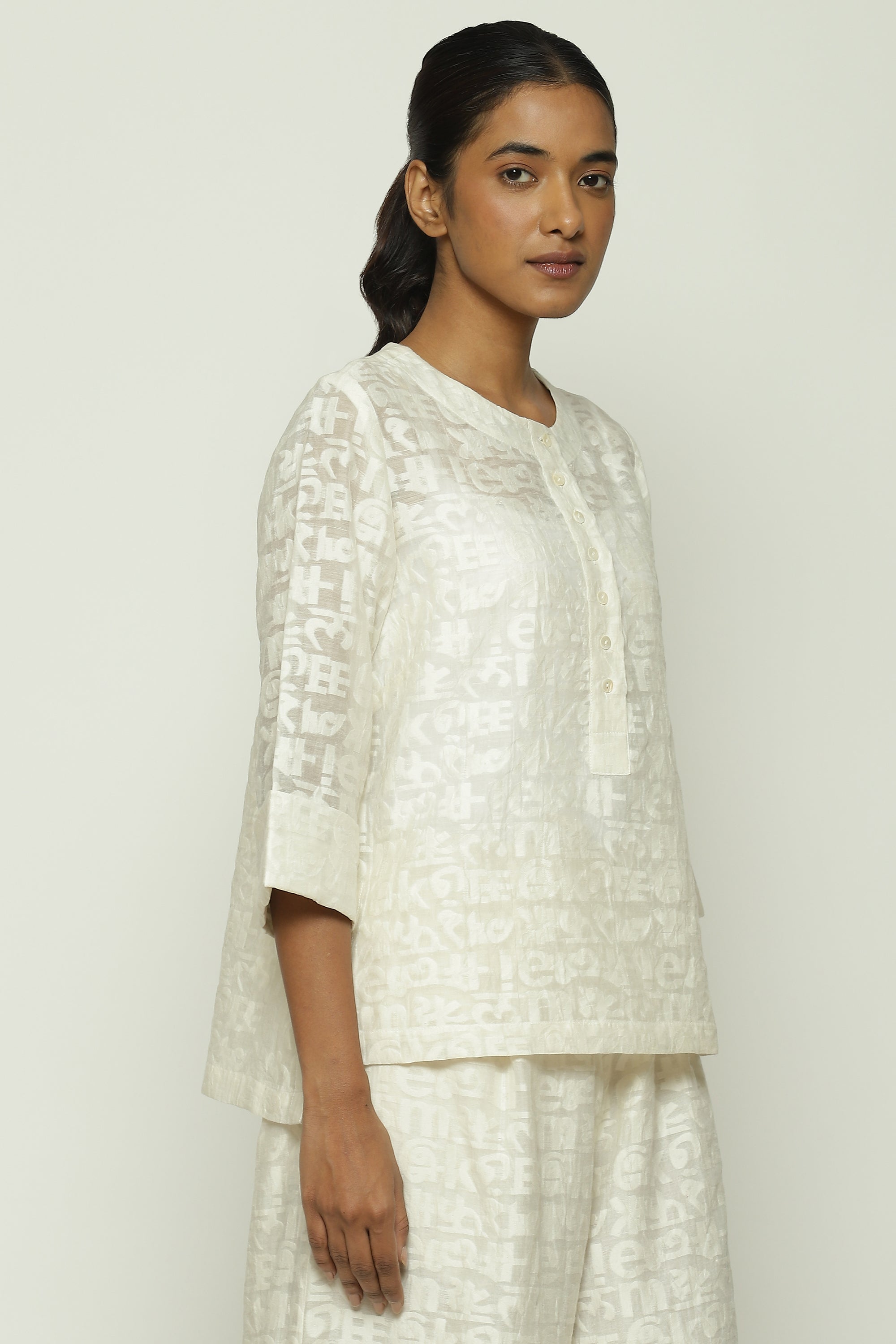 Calligraphy Cutwork Top