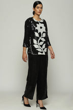 Print & Sequins  Floral Tunic