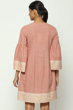 Chettinad Checks Redwood Dress