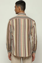 Woven Neutral Stripes Shirt