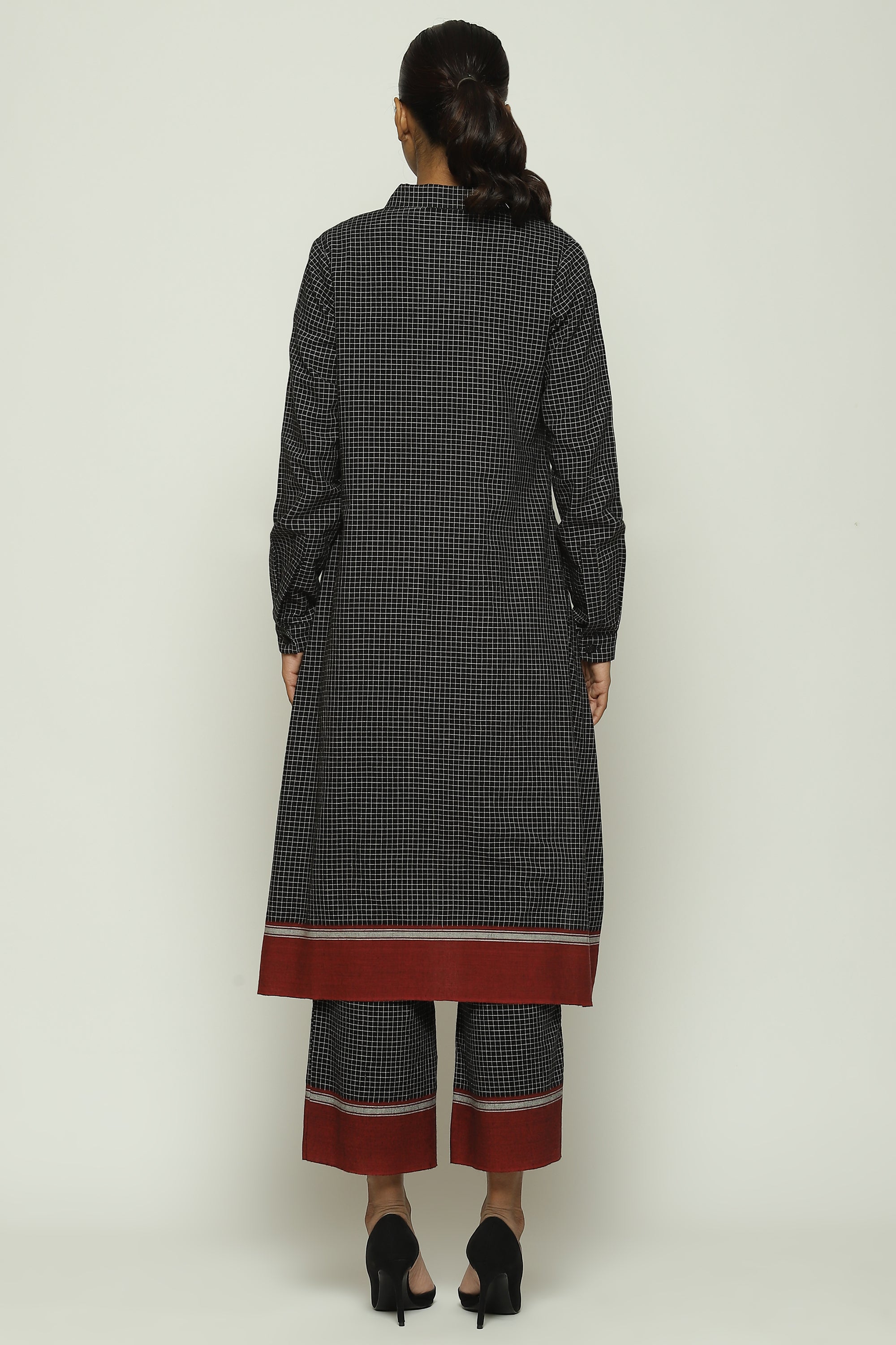 Chettinad Checks Red Border Shirt