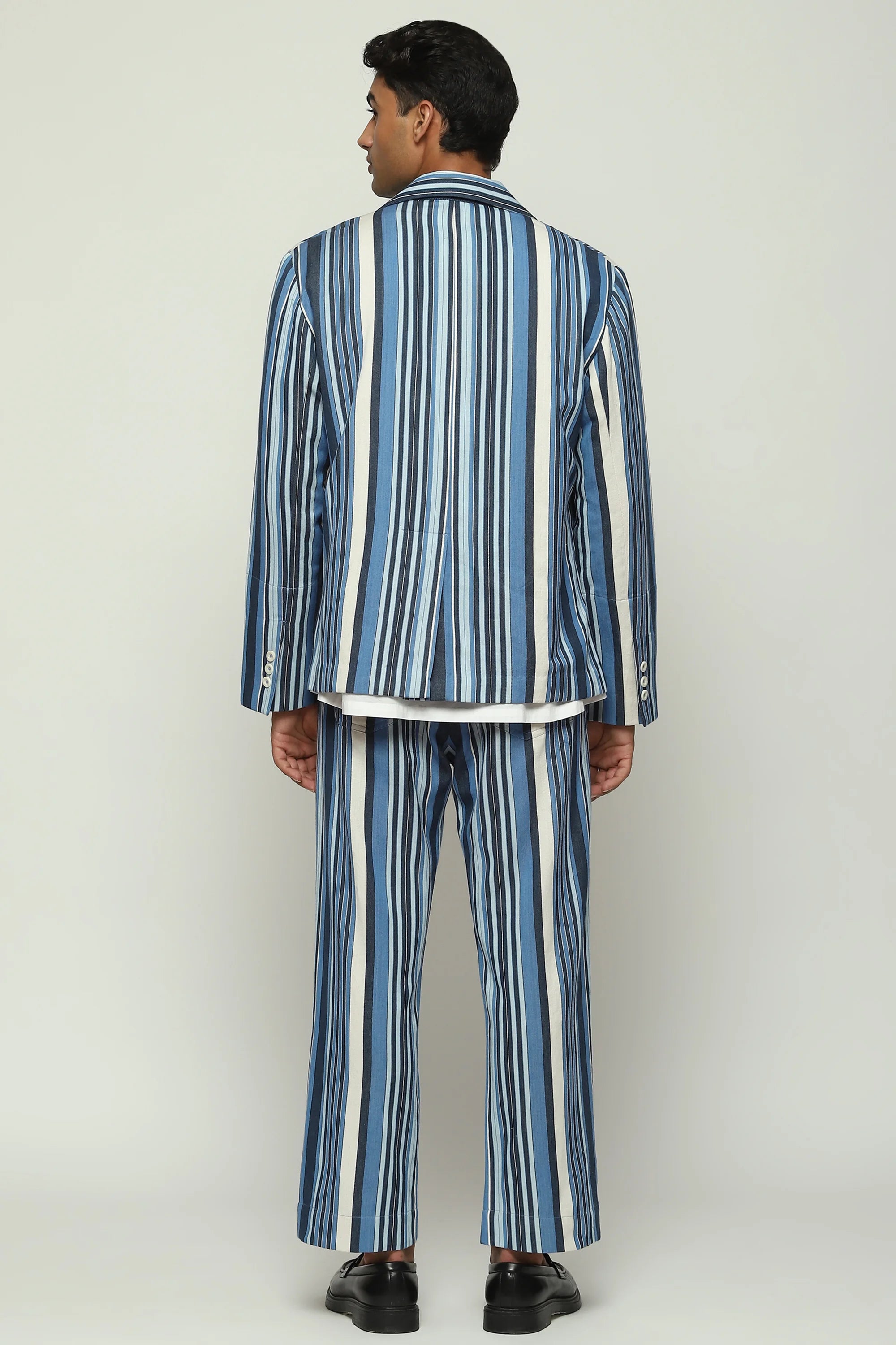 Woven Indigo Stripes Jacket