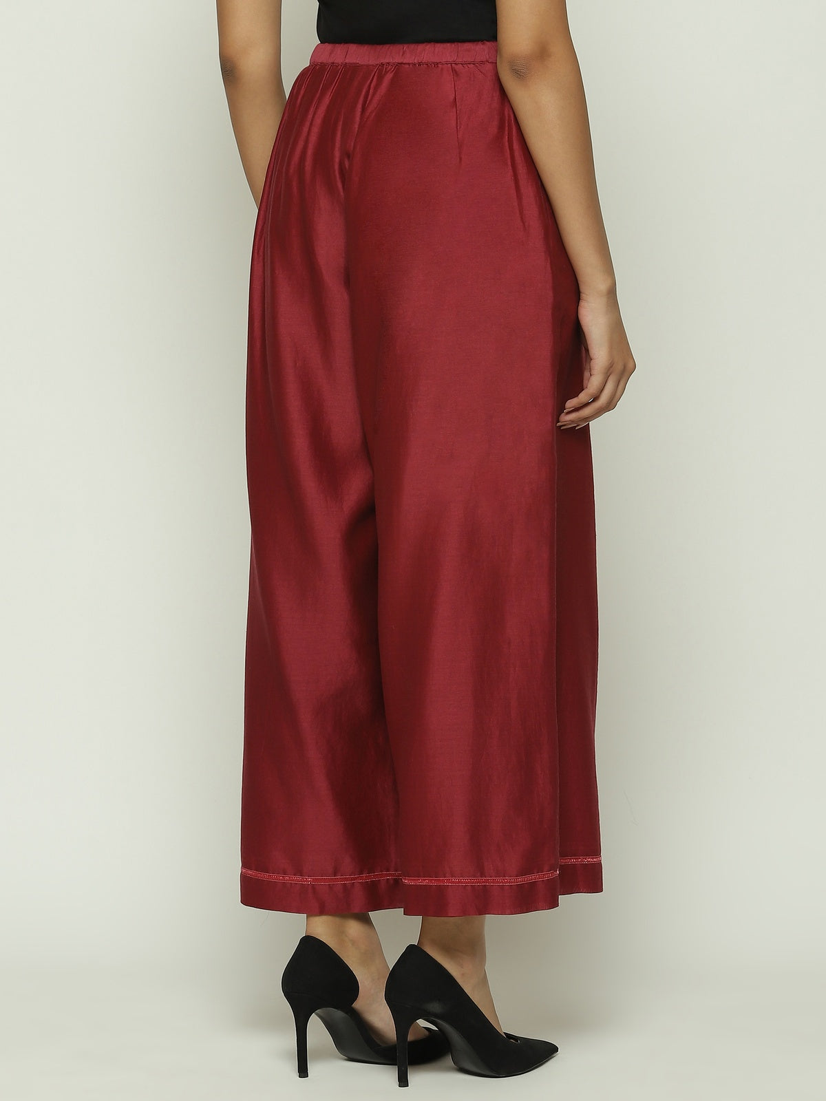 Basic Solid Chanderi Madder Pant