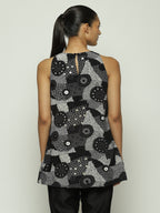 Multi Dots Black Dress