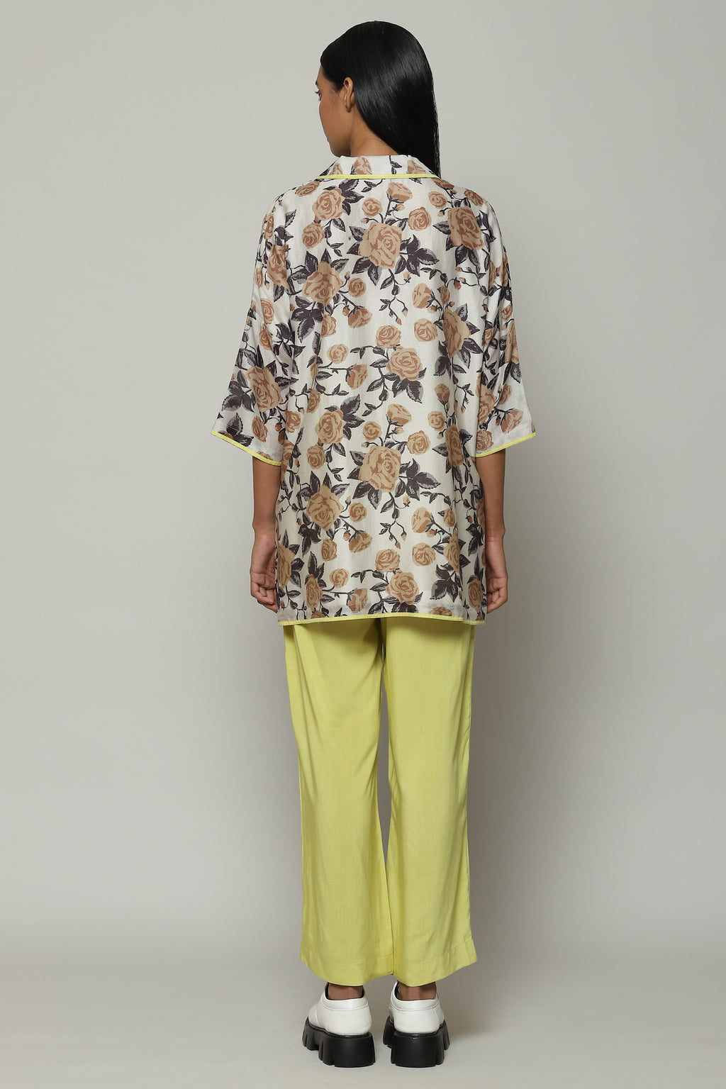 Kenzo Print Silk X Cotton Shirt Ivory-Parchment