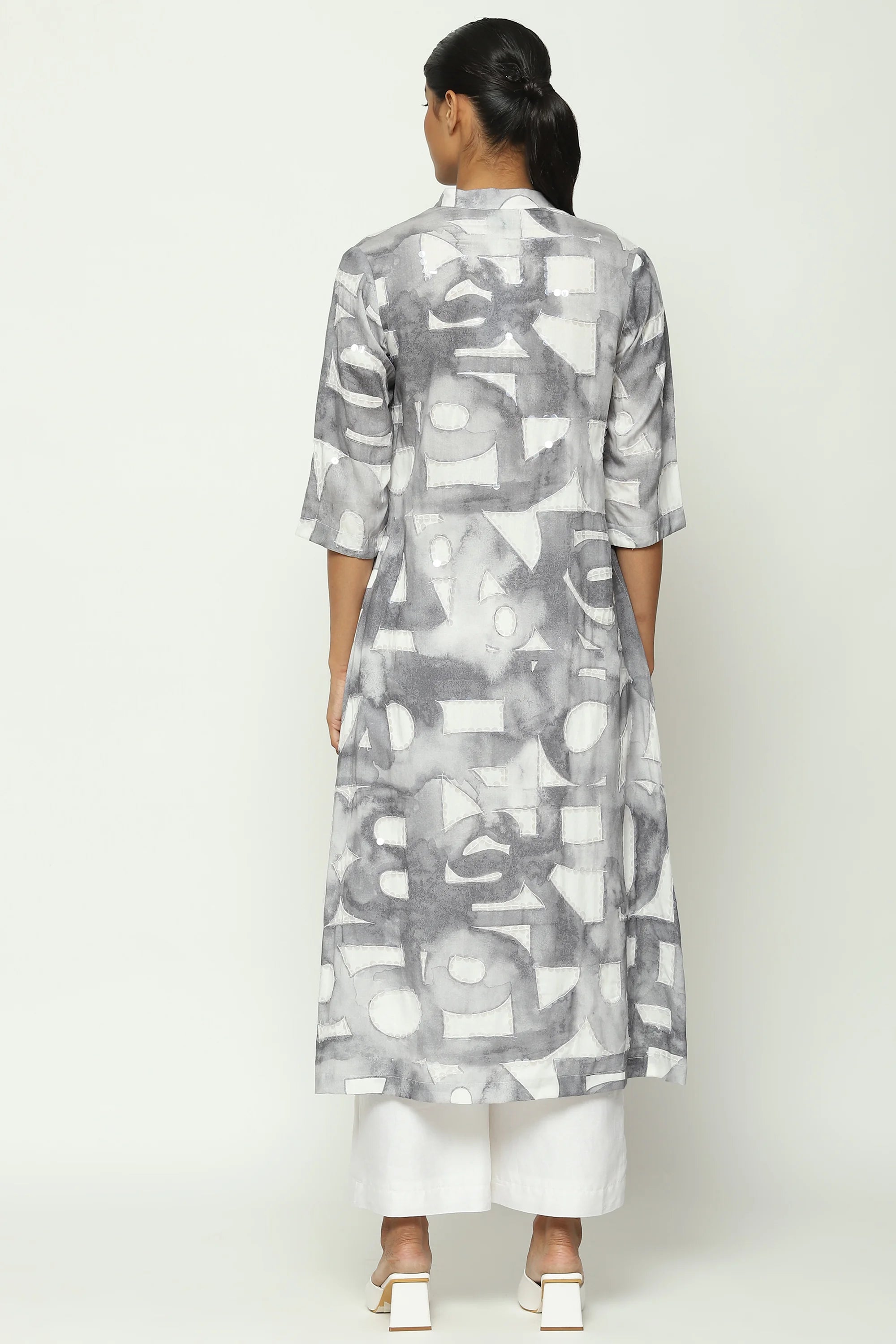 Watercolour Calligraphy Kurta