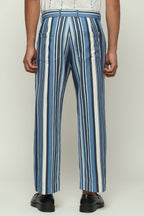 Woven Indigo Stripes Trouser