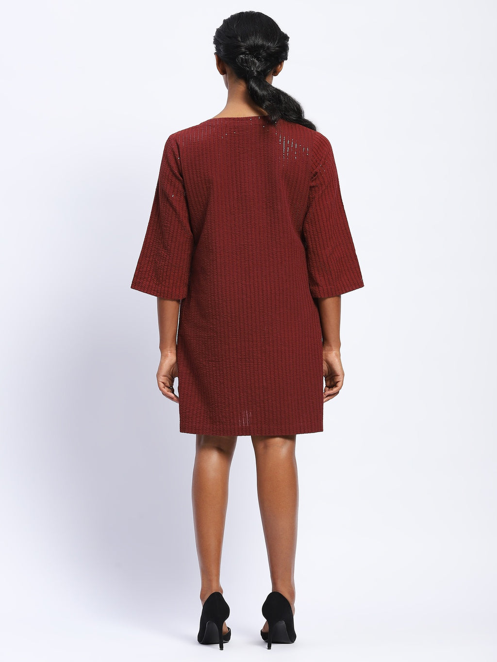 Sequin Seersucker Dress